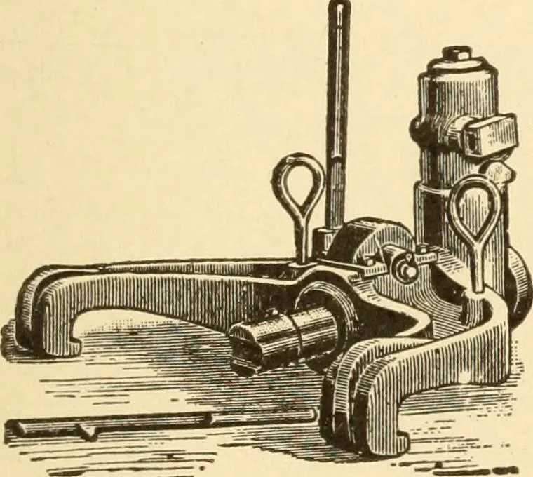 An illustration from Mechanical movements, powers and devices; a treatise describing mechanical movements and devices used in constructive and operative machinery and the mechanical arts, being practically a mechanical dictionary, commencing with a rudimentary description of the early known mechanical powers and detailing the various motions, appliances and inventions used in the mechanical arts to the present time, including a chapter on straight line movements, by Gardner D. Hiscox, 1914, leaf 164