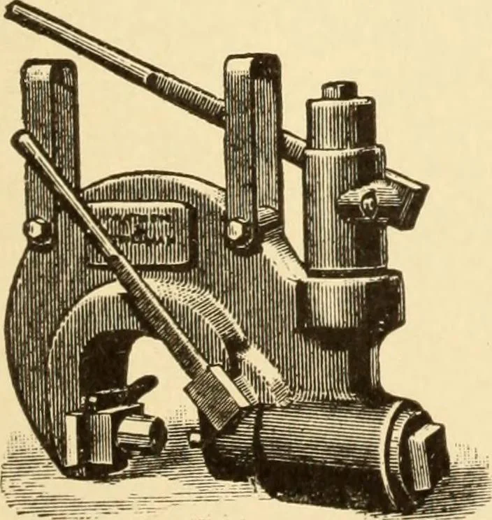 An illustration from Mechanical movements, powers and devices; a treatise describing mechanical movements and devices used in constructive and operative machinery and the mechanical arts, being practically a mechanical dictionary, commencing with a rudimentary description of the early known mechanical powers and detailing the various motions, appliances and inventions used in the mechanical arts to the present time, including a chapter on straight line movements, by Gardner D. Hiscox, 1914, leaf 164