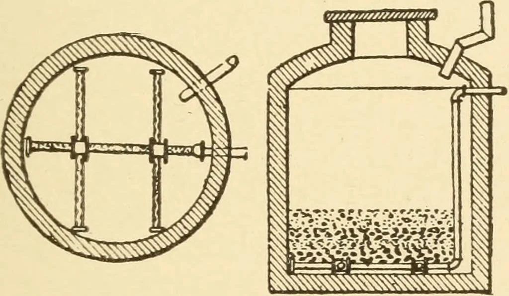 An illustration from Mechanical movements, powers and devices; a treatise describing mechanical movements and devices used in constructive and operative machinery and the mechanical arts, being practically a mechanical dictionary, commencing with a rudimentary description of the early known mechanical powers and detailing the various motions, appliances and inventions used in the mechanical arts to the present time, including a chapter on straight line movements, by Gardner D. Hiscox, 1914, leaf 166