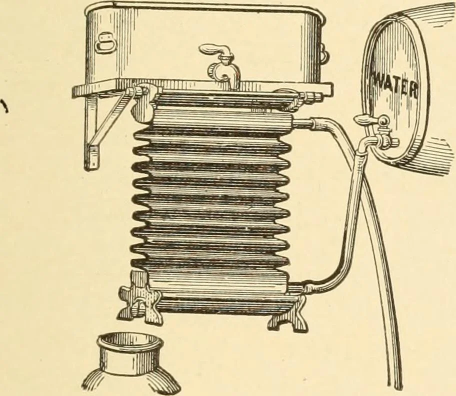 An illustration from Mechanical movements, powers and devices; a treatise describing mechanical movements and devices used in constructive and operative machinery and the mechanical arts, being practically a mechanical dictionary, commencing with a rudimentary description of the early known mechanical powers and detailing the various motions, appliances and inventions used in the mechanical arts to the present time, including a chapter on straight line movements, by Gardner D. Hiscox, 1914, leaf 174