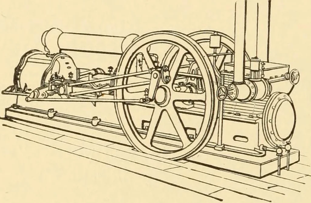 An illustration from Mechanical movements, powers and devices; a treatise describing mechanical movements and devices used in constructive and operative machinery and the mechanical arts, being practically a mechanical dictionary, commencing with a rudimentary description of the early known mechanical powers and detailing the various motions, appliances and inventions used in the mechanical arts to the present time, including a chapter on straight line movements, by Gardner D. Hiscox, 1914, leaf 183