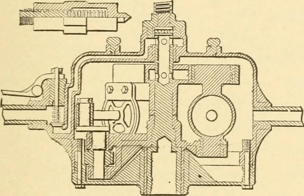 An illustration from Mechanical movements, powers and devices; a treatise describing mechanical movements and devices used in constructive and operative machinery and the mechanical arts, being practically a mechanical dictionary, commencing with a rudimentary description of the early known mechanical powers and detailing the various motions, appliances and inventions used in the mechanical arts to the present time, including a chapter on straight line movements, by Gardner D. Hiscox, 1914, leaf 194