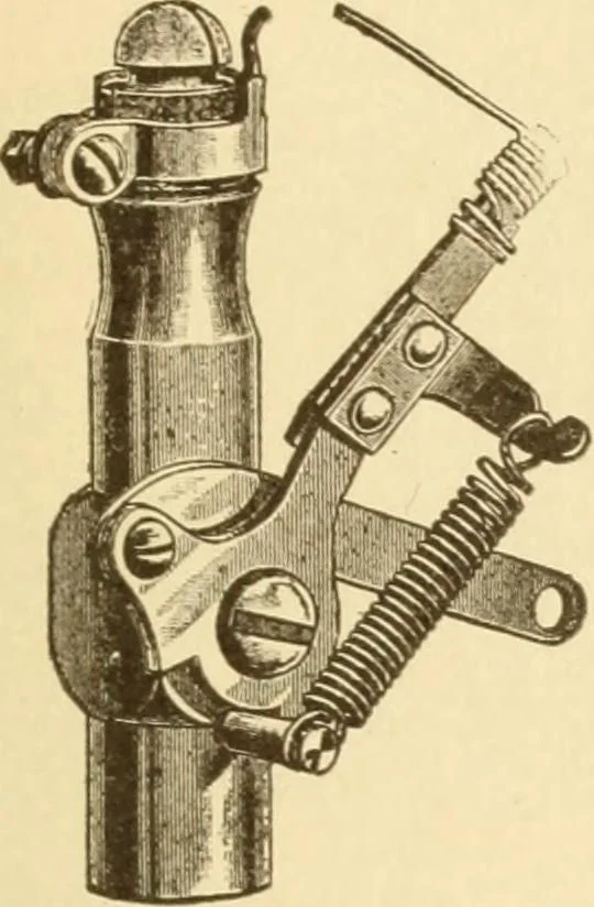 An illustration from Mechanical movements, powers and devices; a treatise describing mechanical movements and devices used in constructive and operative machinery and the mechanical arts, being practically a mechanical dictionary, commencing with a rudimentary description of the early known mechanical powers and detailing the various motions, appliances and inventions used in the mechanical arts to the present time, including a chapter on straight line movements, by Gardner D. Hiscox, 1914, leaf 208