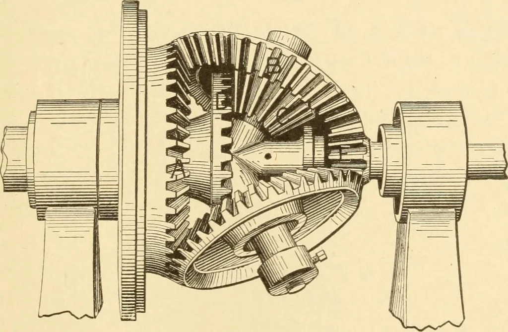 An illustration from Mechanical movements, powers and devices; a treatise describing mechanical movements and devices used in constructive and operative machinery and the mechanical arts, being practically a mechanical dictionary, commencing with a rudimentary description of the early known mechanical powers and detailing the various motions, appliances and inventions used in the mechanical arts to the present time, including a chapter on straight line movements, by Gardner D. Hiscox, 1914, leaf 250