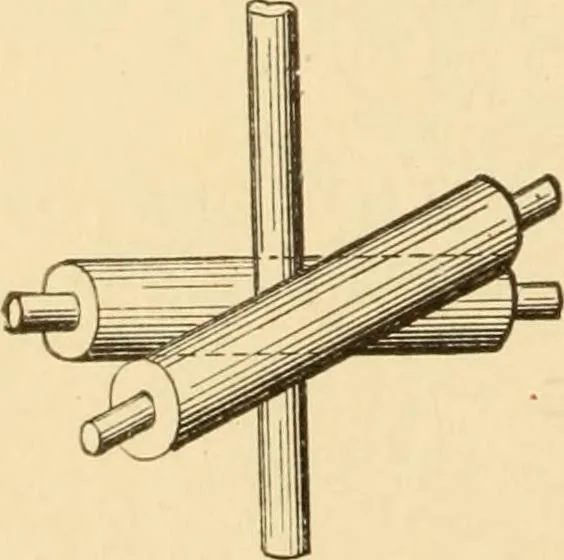 An illustration from Mechanical movements, powers and devices; a treatise describing mechanical movements and devices used in constructive and operative machinery and the mechanical arts, being practically a mechanical dictionary, commencing with a rudimentary description of the early known mechanical powers and detailing the various motions, appliances and inventions used in the mechanical arts to the present time, including a chapter on straight line movements, by Gardner D. Hiscox, 1914, leaf 275