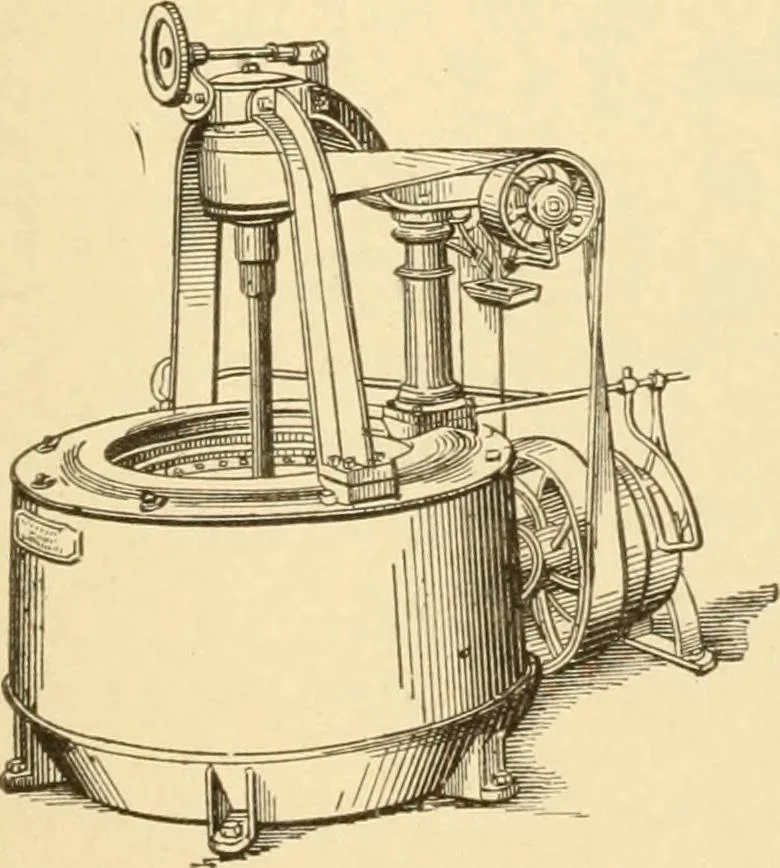An illustration from Mechanical movements, powers and devices; a treatise describing mechanical movements and devices used in constructive and operative machinery and the mechanical arts, being practically a mechanical dictionary, commencing with a rudimentary description of the early known mechanical powers and detailing the various motions, appliances and inventions used in the mechanical arts to the present time, including a chapter on straight line movements, by Gardner D. Hiscox, 1914, leaf 290