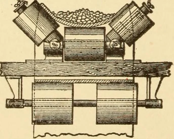 An illustration from Mechanical movements, powers and devices; a treatise describing mechanical movements and devices used in constructive and operative machinery and the mechanical arts, being practically a mechanical dictionary, commencing with a rudimentary description of the early known mechanical powers and detailing the various motions, appliances and inventions used in the mechanical arts to the present time, including a chapter on straight line movements, by Gardner D. Hiscox, 1914, leaf 313