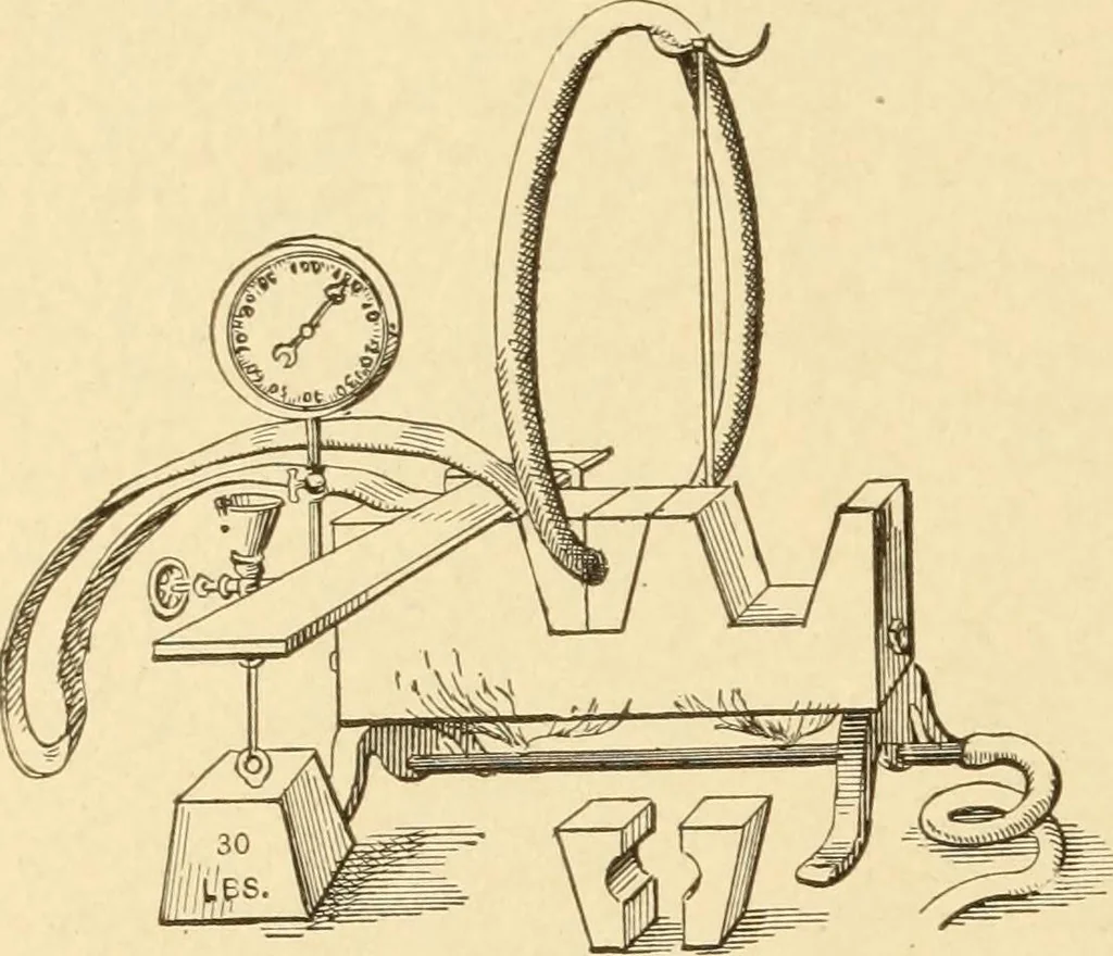 An illustration from Mechanical movements, powers and devices; a treatise describing mechanical movements and devices used in constructive and operative machinery and the mechanical arts, being practically a mechanical dictionary, commencing with a rudimentary description of the early known mechanical powers and detailing the various motions, appliances and inventions used in the mechanical arts to the present time, including a chapter on straight line movements, by Gardner D. Hiscox, 1914, leaf 359