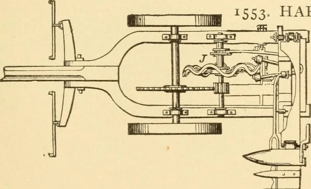 An illustration from Mechanical movements, powers and devices; a treatise describing mechanical movements and devices used in constructive and operative machinery and the mechanical arts, being practically a mechanical dictionary, commencing with a rudimentary description of the early known mechanical powers and detailing the various motions, appliances and inventions used in the mechanical arts to the present time, including a chapter on straight line movements, by Gardner D. Hiscox, 1914, leaf 386