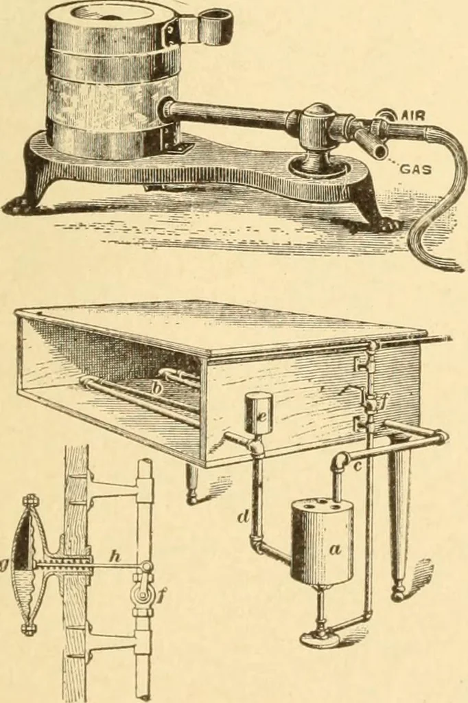 An illustration from Mechanical movements, powers and devices; a treatise describing mechanical movements and devices used in constructive and operative machinery and the mechanical arts, being practically a mechanical dictionary, commencing with a rudimentary description of the early known mechanical powers and detailing the various motions, appliances and inventions used in the mechanical arts to the present time, including a chapter on straight line movements, by Gardner D. Hiscox, 1914, leaf 402