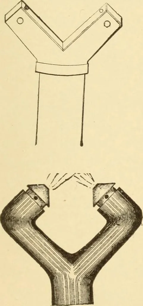 An illustration from Mechanical movements, powers and devices; a treatise describing mechanical movements and devices used in constructive and operative machinery and the mechanical arts, being practically a mechanical dictionary, commencing with a rudimentary description of the early known mechanical powers and detailing the various motions, appliances and inventions used in the mechanical arts to the present time, including a chapter on straight line movements, by Gardner D. Hiscox, 1914, leaf 404