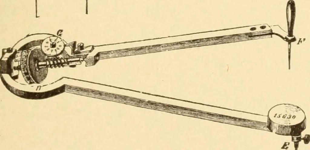An illustration from Mechanical movements, powers and devices; a treatise describing mechanical movements and devices used in constructive and operative machinery and the mechanical arts, being practically a mechanical dictionary, commencing with a rudimentary description of the early known mechanical powers and detailing the various motions, appliances and inventions used in the mechanical arts to the present time, including a chapter on straight line movements, by Gardner D. Hiscox, 1914, leaf 62