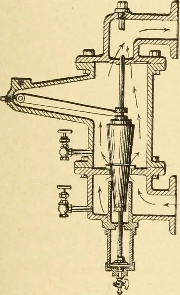 An illustration from Mechanical movements, powers and devices; a treatise describing mechanical movements and devices used in constructive and operative machinery and the mechanical arts, being practically a mechanical dictionary, commencing with a rudimentary description of the early known mechanical powers and detailing the various motions, appliances and inventions used in the mechanical arts to the present time, including a chapter on straight line movements, by Gardner D. Hiscox, 1914, leaf 66