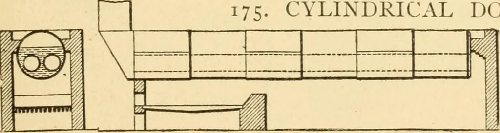 An illustration from Mechanical movements, powers and devices; a treatise describing mechanical movements and devices used in constructive and operative machinery and the mechanical arts, being practically a mechanical dictionary, commencing with a rudimentary description of the early known mechanical powers and detailing the various motions, appliances and inventions used in the mechanical arts to the present time, including a chapter on straight line movements, by Gardner D. Hiscox, 1914, leaf 68
