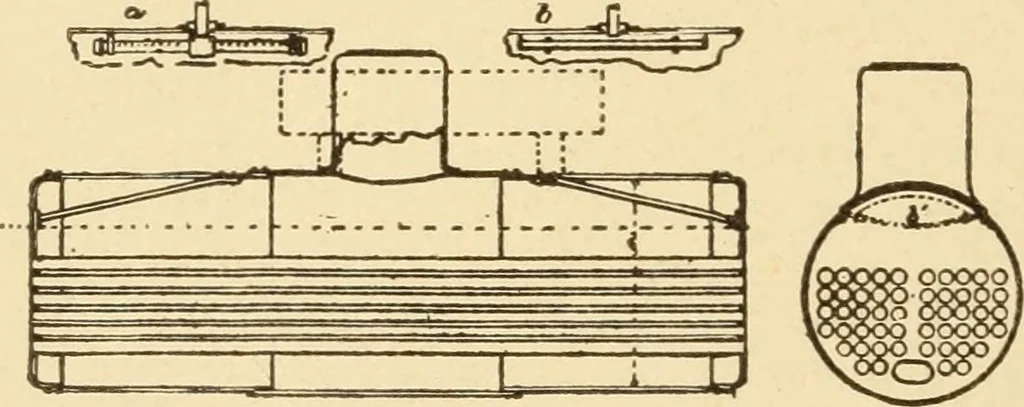 An illustration from Mechanical movements, powers and devices; a treatise describing mechanical movements and devices used in constructive and operative machinery and the mechanical arts, being practically a mechanical dictionary, commencing with a rudimentary description of the early known mechanical powers and detailing the various motions, appliances and inventions used in the mechanical arts to the present time, including a chapter on straight line movements, by Gardner D. Hiscox, 1914, leaf 69