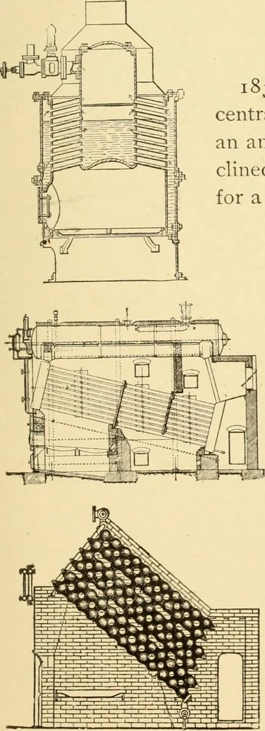 An illustration from Mechanical movements, powers and devices; a treatise describing mechanical movements and devices used in constructive and operative machinery and the mechanical arts, being practically a mechanical dictionary, commencing with a rudimentary description of the early known mechanical powers and detailing the various motions, appliances and inventions used in the mechanical arts to the present time, including a chapter on straight line movements, by Gardner D. Hiscox, 1914, leaf 70