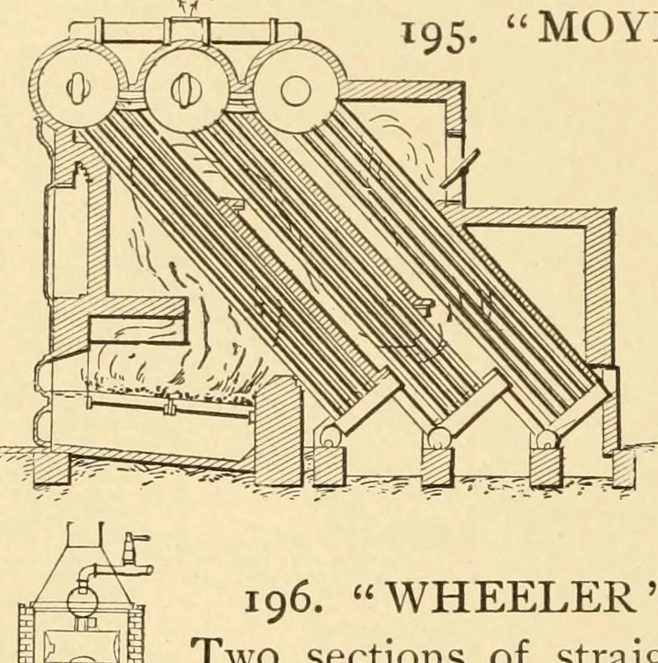 An illustration from Mechanical movements, powers and devices; a treatise describing mechanical movements and devices used in constructive and operative machinery and the mechanical arts, being practically a mechanical dictionary, commencing with a rudimentary description of the early known mechanical powers and detailing the various motions, appliances and inventions used in the mechanical arts to the present time, including a chapter on straight line movements, by Gardner D. Hiscox, 1914, leaf 73