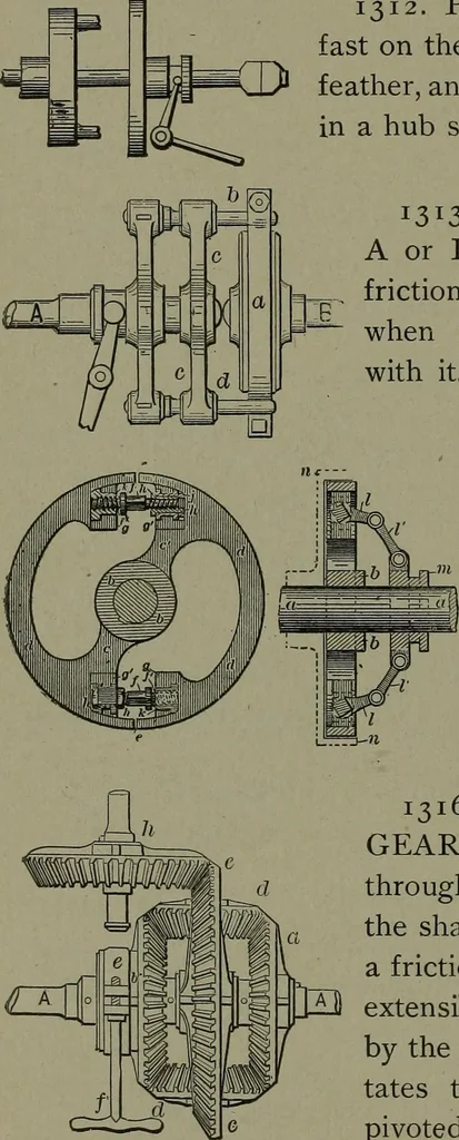 An illustration from Mechanical movements, powers, devices and appliances, 1901, leaf 331