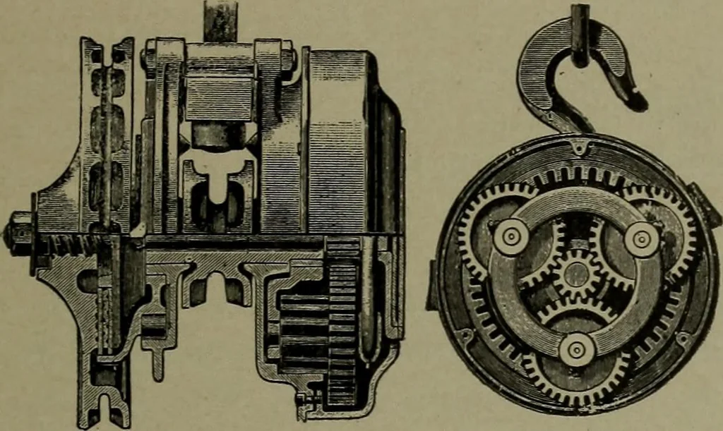An illustration from Mechanical movements, powers, devices and appliances, 1901, leaf 350