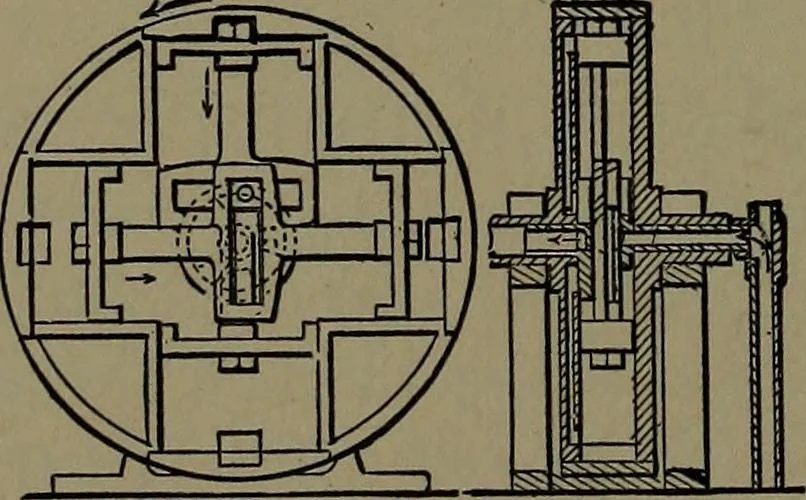 An illustration from Mechanical movements, powers and devices; a treatise describing mechanical movements and devices used in construcive and operative mechinery and the mechanical arts, being practically a mechanical dictionary, 1917, leaf 101