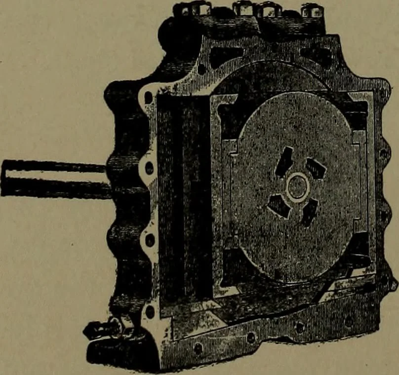 An illustration from Mechanical movements, powers and devices; a treatise describing mechanical movements and devices used in construcive and operative mechinery and the mechanical arts, being practically a mechanical dictionary, 1917, leaf 105