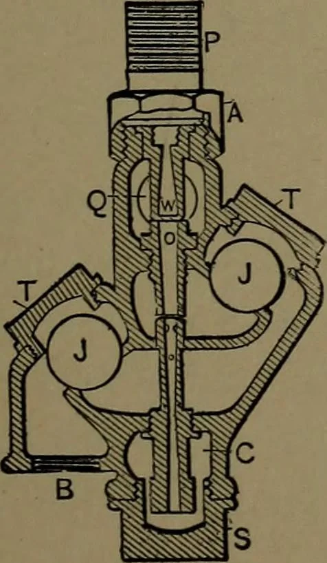 An illustration from Mechanical movements, powers and devices; a treatise describing mechanical movements and devices used in construcive and operative mechinery and the mechanical arts, being practically a mechanical dictionary, 1917, leaf 114