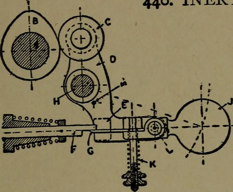 An illustration from Mechanical movements, powers and devices; a treatise describing mechanical movements and devices used in construcive and operative mechinery and the mechanical arts, being practically a mechanical dictionary, 1917, leaf 130