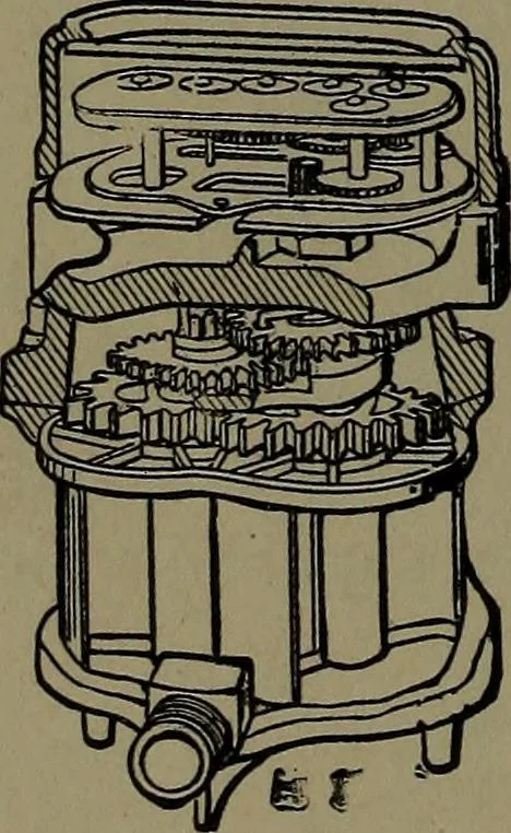 An illustration from Mechanical movements, powers and devices; a treatise describing mechanical movements and devices used in construcive and operative mechinery and the mechanical arts, being practically a mechanical dictionary, 1917, leaf 157