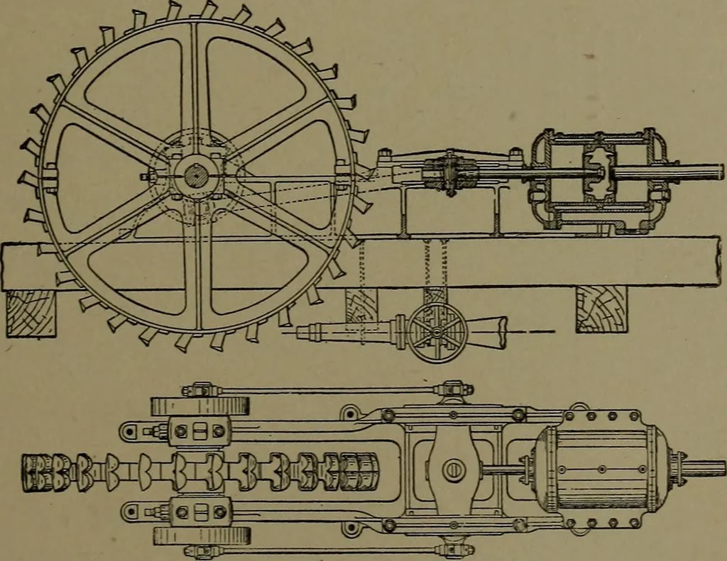 An illustration from Mechanical movements, powers and devices; a treatise describing mechanical movements and devices used in construcive and operative mechinery and the mechanical arts, being practically a mechanical dictionary, 1917, leaf 178