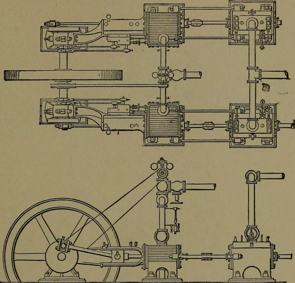 An illustration from Mechanical movements, powers and devices; a treatise describing mechanical movements and devices used in construcive and operative mechinery and the mechanical arts, being practically a mechanical dictionary, 1917, leaf 180