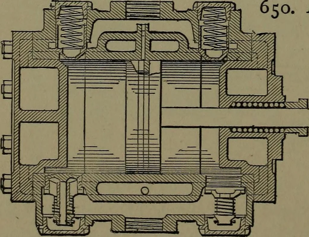 An illustration from Mechanical movements, powers and devices; a treatise describing mechanical movements and devices used in construcive and operative mechinery and the mechanical arts, being practically a mechanical dictionary, 1917, leaf 181
