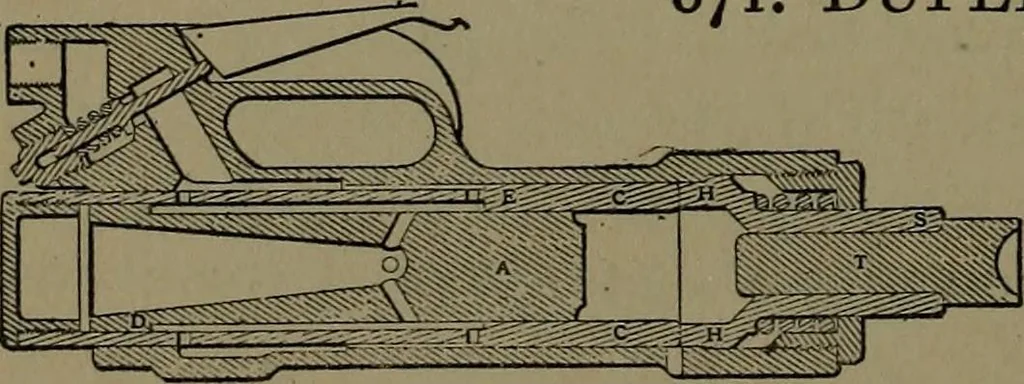 An illustration from Mechanical movements, powers and devices; a treatise describing mechanical movements and devices used in construcive and operative mechinery and the mechanical arts, being practically a mechanical dictionary, 1917, leaf 187