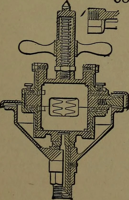 An illustration from Mechanical movements, powers and devices; a treatise describing mechanical movements and devices used in construcive and operative mechinery and the mechanical arts, being practically a mechanical dictionary, 1917, leaf 190
