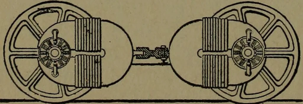 An illustration from Mechanical movements, powers and devices; a treatise describing mechanical movements and devices used in construcive and operative mechinery and the mechanical arts, being practically a mechanical dictionary, 1917, leaf 199