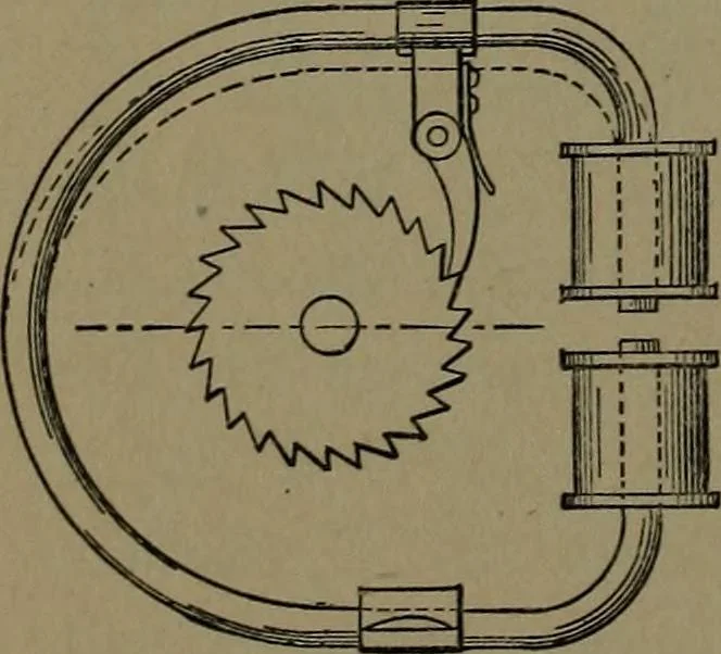 An illustration from Mechanical movements, powers and devices; a treatise describing mechanical movements and devices used in construcive and operative mechinery and the mechanical arts, being practically a mechanical dictionary, 1917, leaf 211