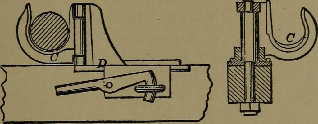 An illustration from Mechanical movements, powers and devices; a treatise describing mechanical movements and devices used in construcive and operative mechinery and the mechanical arts, being practically a mechanical dictionary, 1917, leaf 220