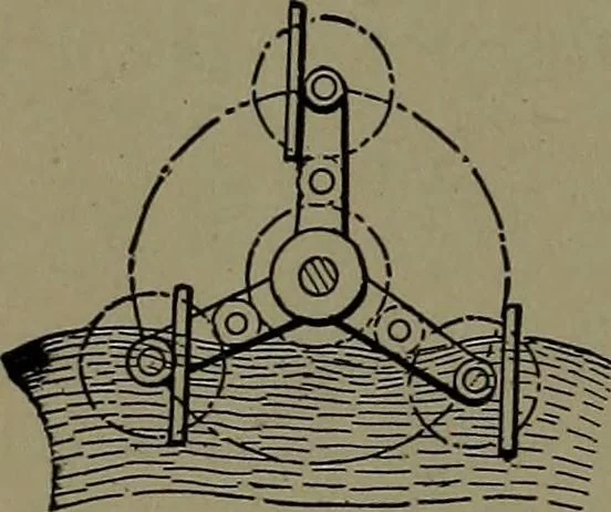 An illustration from Mechanical movements, powers and devices; a treatise describing mechanical movements and devices used in construcive and operative mechinery and the mechanical arts, being practically a mechanical dictionary, 1917, leaf 221