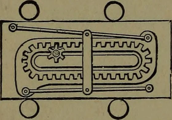 An illustration from Mechanical movements, powers and devices; a treatise describing mechanical movements and devices used in construcive and operative mechinery and the mechanical arts, being practically a mechanical dictionary, 1917, leaf 239