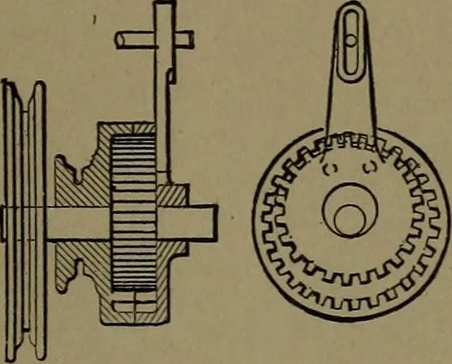 An illustration from Mechanical movements, powers and devices; a treatise describing mechanical movements and devices used in construcive and operative mechinery and the mechanical arts, being practically a mechanical dictionary, 1917, leaf 246