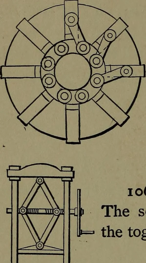 An illustration from Mechanical movements, powers and devices; a treatise describing mechanical movements and devices used in construcive and operative mechinery and the mechanical arts, being practically a mechanical dictionary, 1917, leaf 273