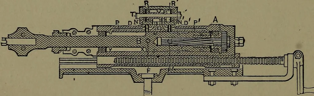 An illustration from Mechanical movements, powers and devices; a treatise describing mechanical movements and devices used in construcive and operative mechinery and the mechanical arts, being practically a mechanical dictionary, 1917, leaf 305