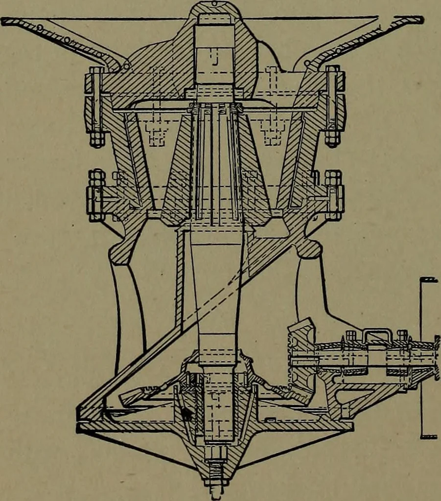 An illustration from Mechanical movements, powers and devices; a treatise describing mechanical movements and devices used in construcive and operative mechinery and the mechanical arts, being practically a mechanical dictionary, 1917, leaf 317