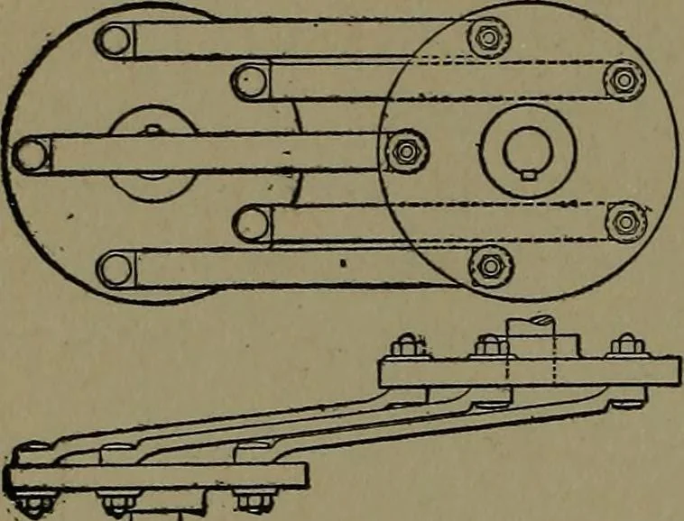 An illustration from Mechanical movements, powers and devices; a treatise describing mechanical movements and devices used in construcive and operative mechinery and the mechanical arts, being practically a mechanical dictionary, 1917, leaf 327