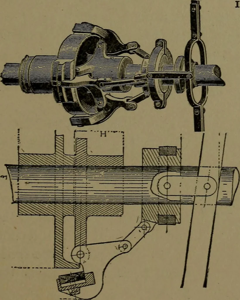 An illustration from Mechanical movements, powers and devices; a treatise describing mechanical movements and devices used in construcive and operative mechinery and the mechanical arts, being practically a mechanical dictionary, 1917, leaf 328