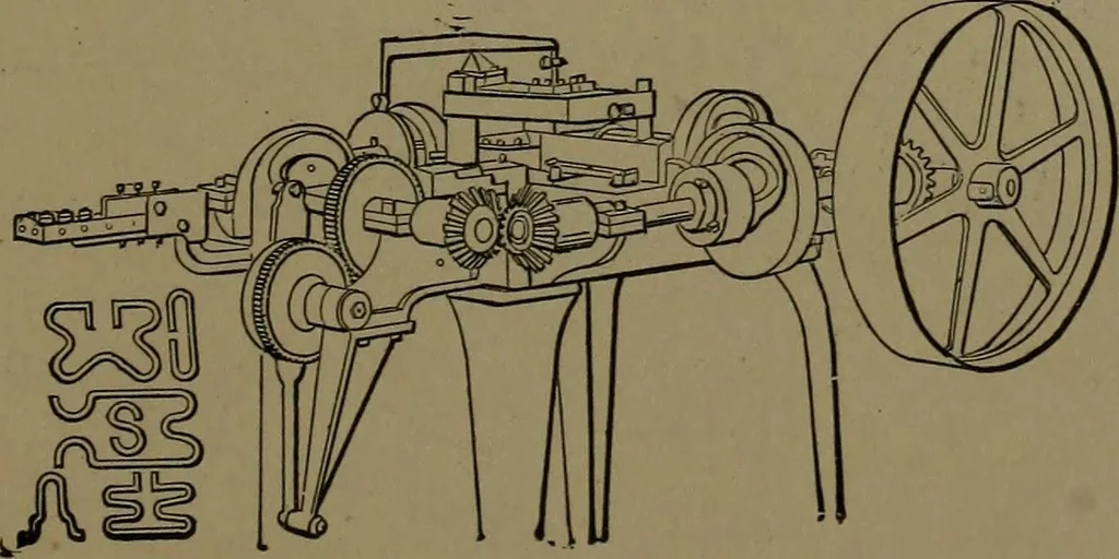 An illustration from Mechanical movements, powers and devices; a treatise describing mechanical movements and devices used in construcive and operative mechinery and the mechanical arts, being practically a mechanical dictionary, 1917, leaf 348