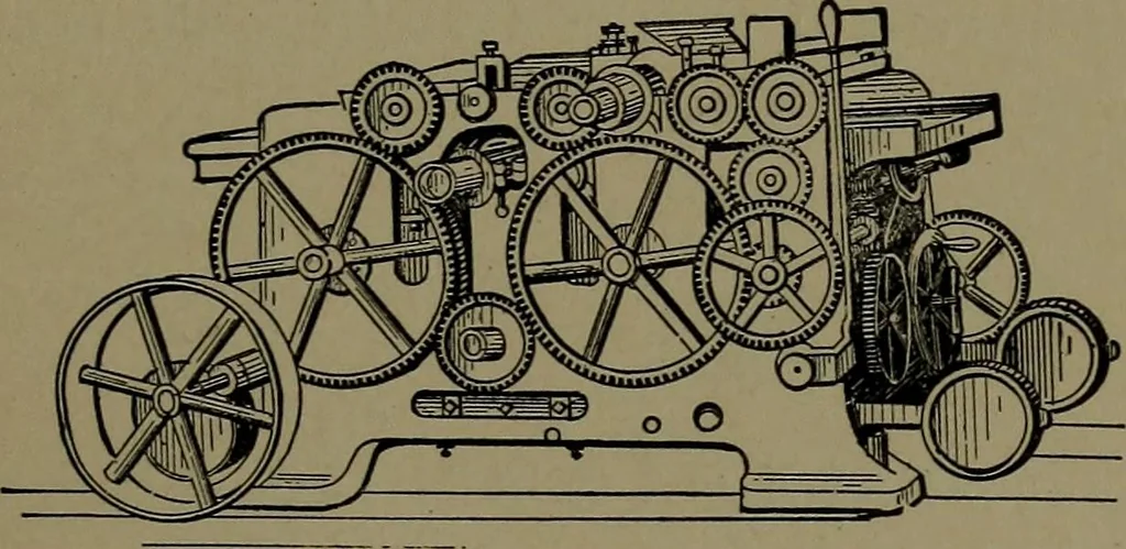 An illustration from Mechanical movements, powers and devices; a treatise describing mechanical movements and devices used in construcive and operative mechinery and the mechanical arts, being practically a mechanical dictionary, 1917, leaf 350