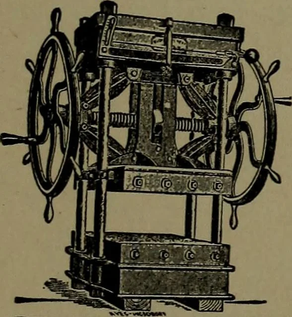 An illustration from Mechanical movements, powers and devices; a treatise describing mechanical movements and devices used in construcive and operative mechinery and the mechanical arts, being practically a mechanical dictionary, 1917, leaf 350