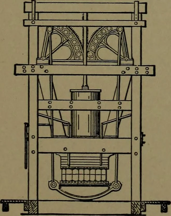 An illustration from Mechanical movements, powers and devices; a treatise describing mechanical movements and devices used in construcive and operative mechinery and the mechanical arts, being practically a mechanical dictionary, 1917, leaf 350