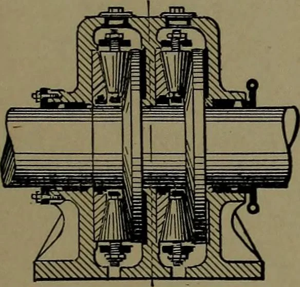 An illustration from Mechanical movements, powers and devices; a treatise describing mechanical movements and devices used in construcive and operative mechinery and the mechanical arts, being practically a mechanical dictionary, 1917, leaf 354