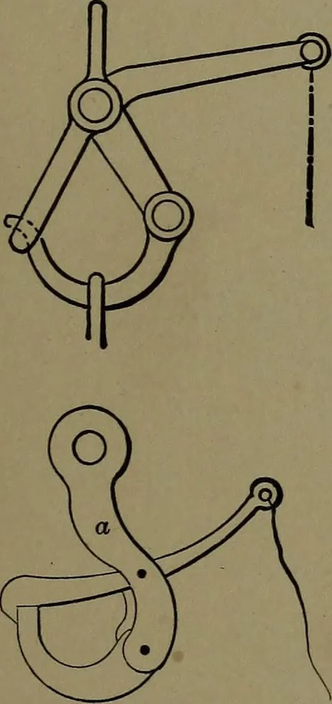 An illustration from Mechanical movements, powers and devices; a treatise describing mechanical movements and devices used in construcive and operative mechinery and the mechanical arts, being practically a mechanical dictionary, 1917, leaf 358
